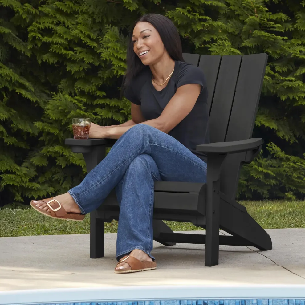 Modern Adirondack Chair - Black