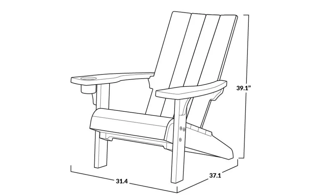 Modern Adirondack Chair - White