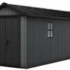Newton Plus 7.5x17 Storage Shed - Graphite