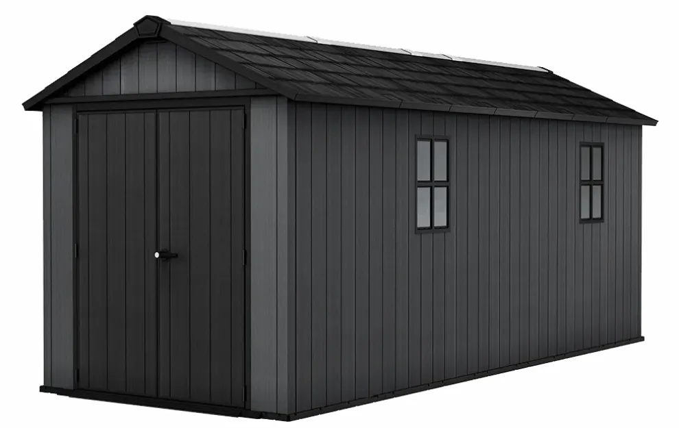 Newton Plus 7.5x17 Storage Shed - Graphite