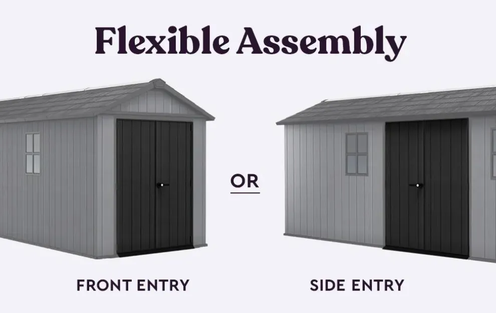 Newton Plus 7.5x17 Storage Shed - Graphite