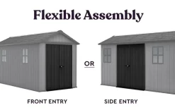 Newton Plus 7.5x13 Storage Shed - Graphite