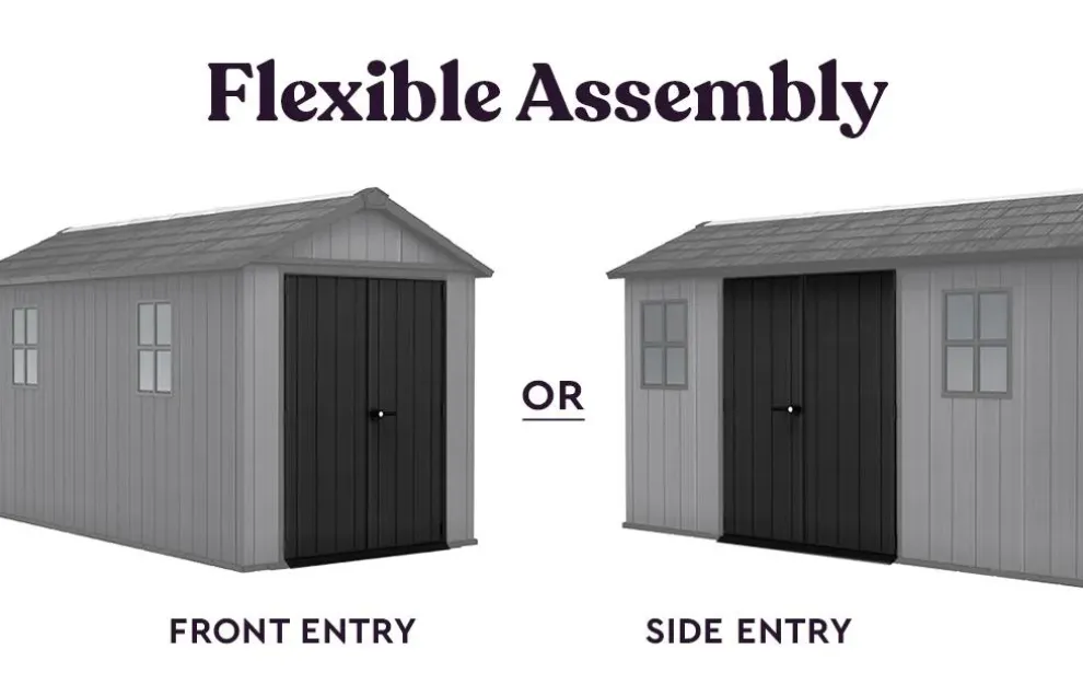 Newton Plus 7.5x13 Storage Shed - Graphite