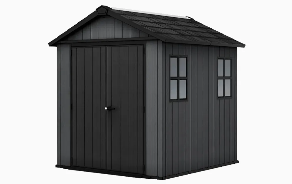 Newton Plus 7.5x7 Storage Shed - Graphite