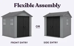 Newton Plus 7.5x7 Storage Shed - Graphite