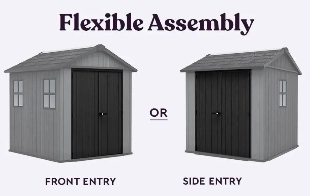 Newton Plus 7.5x7 Storage Shed - Graphite