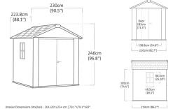 Newton Plus 7.5x7 Storage Shed - Graphite