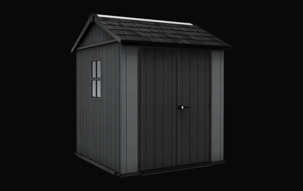 Newton Plus 7.5x7 Storage Shed - Graphite