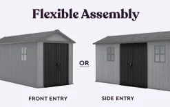 Newton Plus 7.5x15 Storage Shed - Graphite