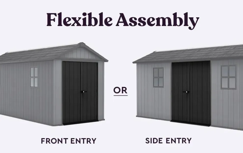 Newton Plus 7.5x15 Storage Shed - Graphite