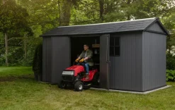 Newton Plus 7.5x15 Storage Shed - Graphite