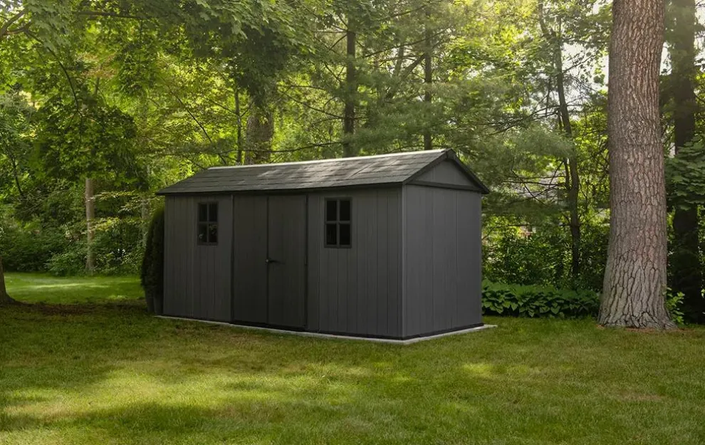 Newton Plus 7.5x15 Storage Shed - Graphite