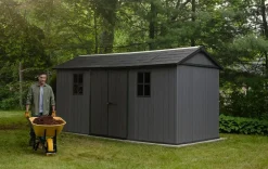 Newton Plus 7.5x15 Storage Shed - Graphite
