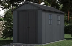 Newton Plus 7.5x11 Storage Shed - Graphite