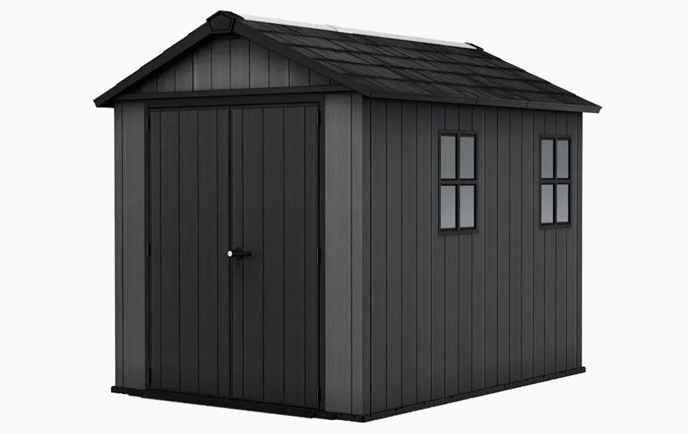 Newton Plus 7.5x9 Storage Shed - Graphite