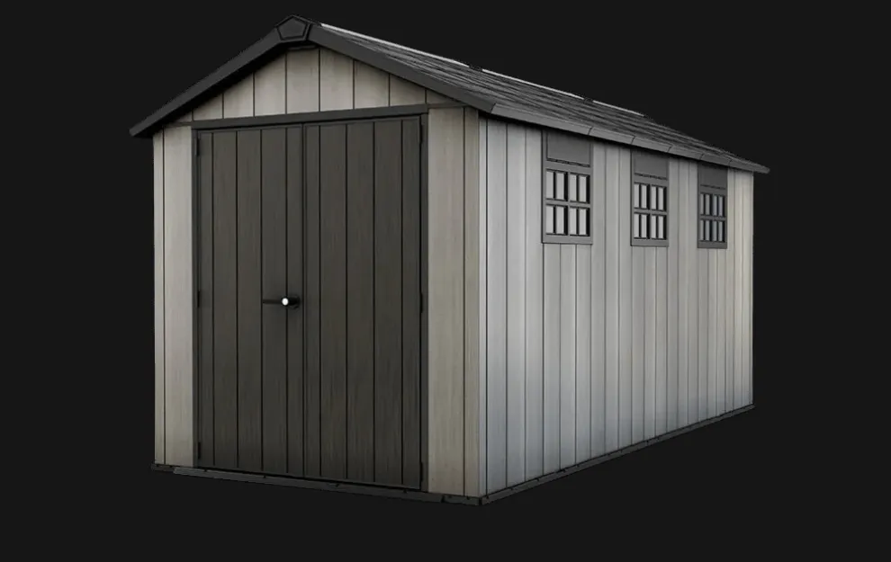Oakland 7.5x15 Storage Shed - Grey