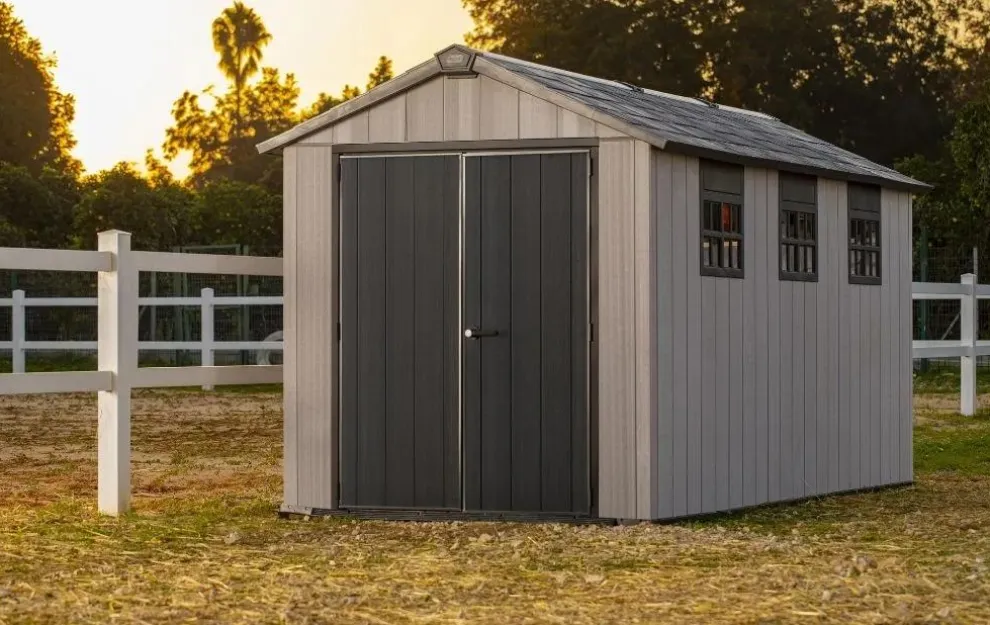 Oakland 7.5x15 Storage Shed - Grey