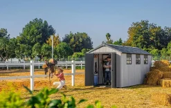 Oakland 7.5x15 Storage Shed - Grey