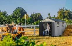 Oakland 7.5x13 Storage Shed - Grey