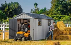 Oakland 7.5x13 Storage Shed - Grey