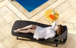 Pacific Chaise Sun Lounger Set of 2 - Brown