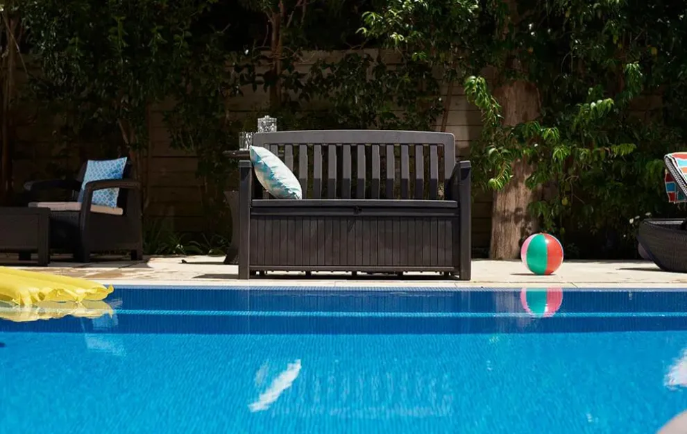 Patio 60 Gallon Outdoor Storage Bench - Brown