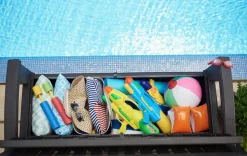 Patio 60 Gallon Outdoor Storage Bench - Brown