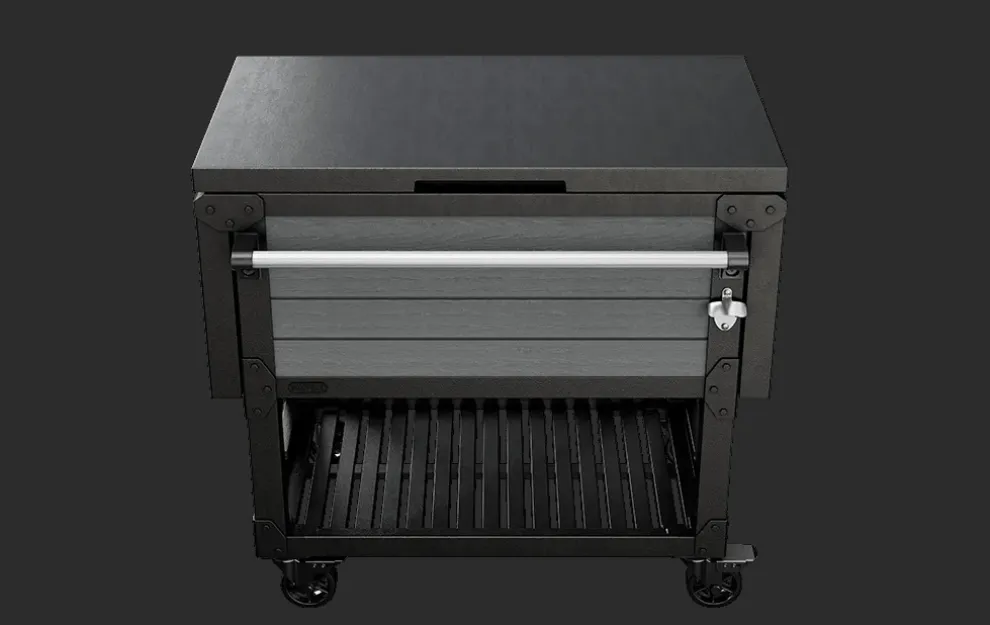 Patio Cooler & Beverage Cart - Graphite