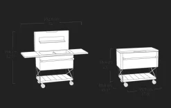 Patio Cooler & Beverage Cart - Graphite