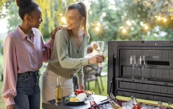 Patio Cooler & Beverage Cart - Graphite