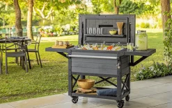 Patio Cooler & Beverage Cart - Graphite
