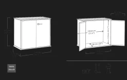 Patio Store Storage Shed - Grey