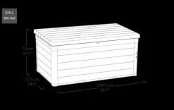 Premier 150 Gallon Deck Box - Grey