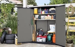 Premier Tall Storage Shed - Grey