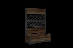 Rhumbos 26 Gallon Privacy Screen Planter - Rosewood Brown