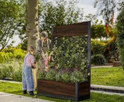 Rhumbos 26 Gallon Privacy Screen Planter - Rosewood Brown