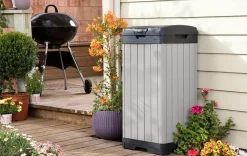 Rockford Outdoor Trash Can - Grey