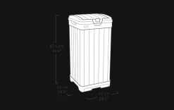Rockford Outdoor Trash Can - Grey