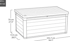 Signature 150 Gallon Deck Box - Rosewood Brown