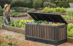 Signature 92 Gallon Deck Box - Walnut Brown