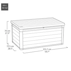 Signature 150 Gallon Deck Box - Ashwood Brown