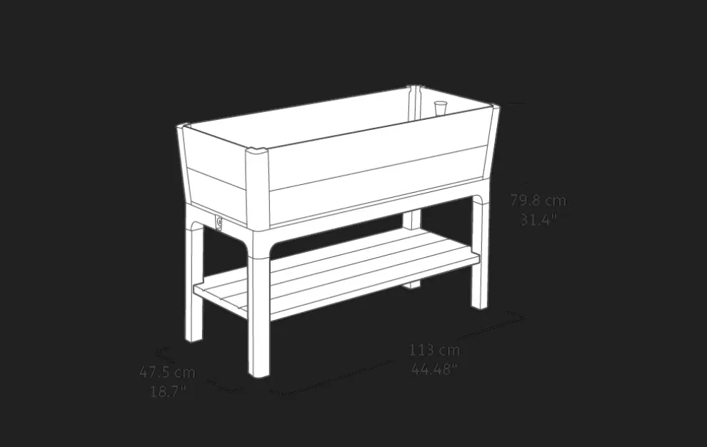 Signature 29 Gallon Elevated Garden Bed - Ashwood Brown