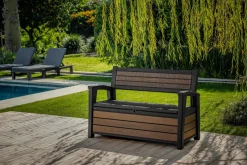 Signature 60 Gallon Outdoor Storage Bench - Walnut Brown