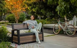 Signature 60 Gallon Outdoor Storage Bench - Walnut Brown