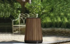 Signature Conical Tall Planter - Rosewood Brown