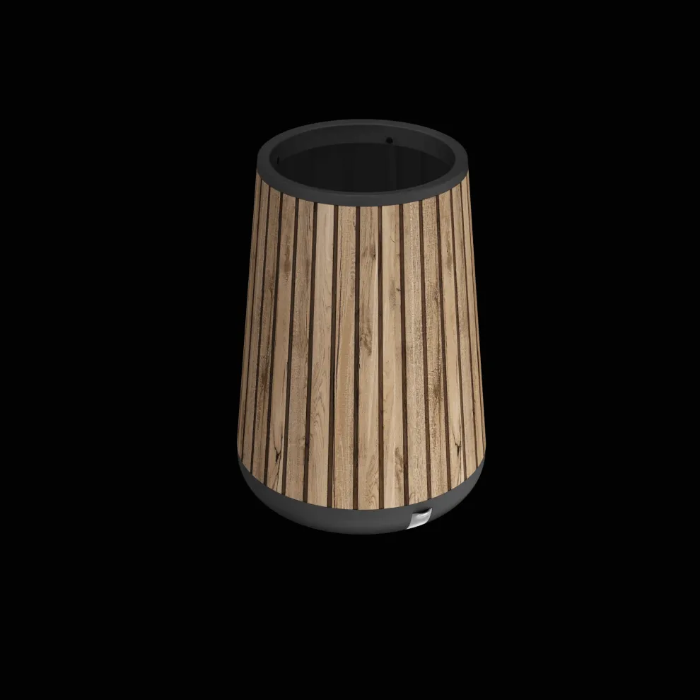 Signature Conical Tall Planter - Pine Brown