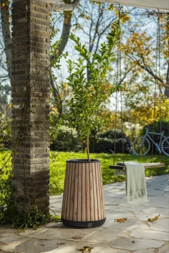 Signature Conical Tall Planter - Pine Brown