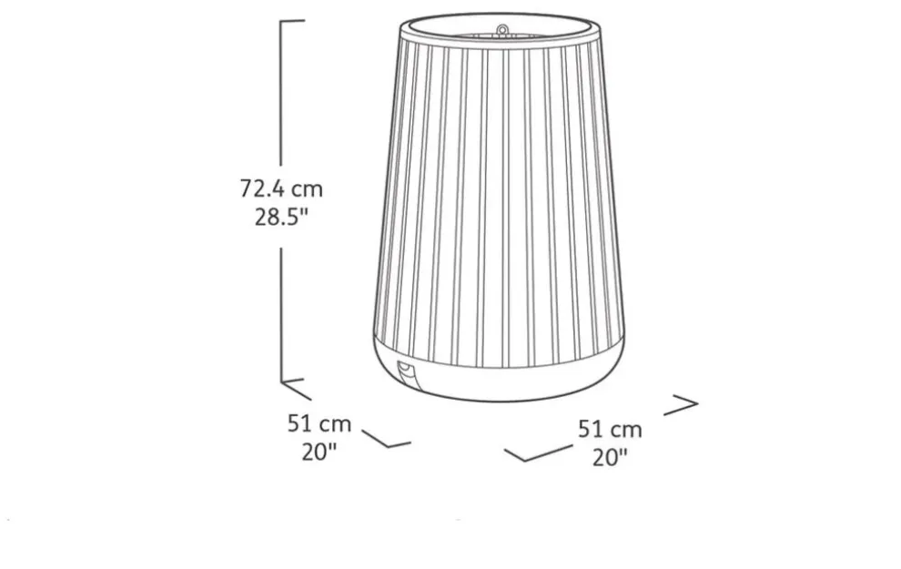 Signature Conical Tall Planter - Pine Brown