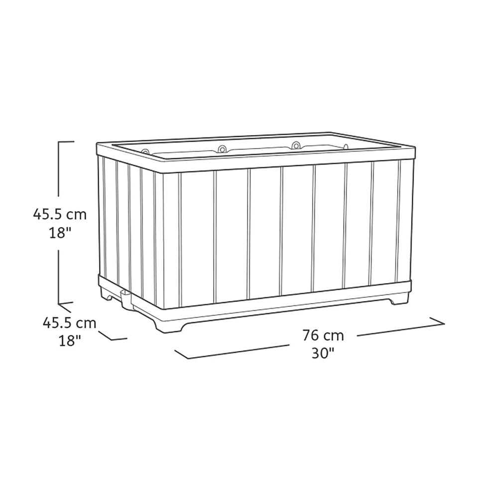Signature Rectangular Planter - Pine Brown