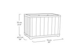 Signature Rectangular Tall Planter - Rosewood Brown